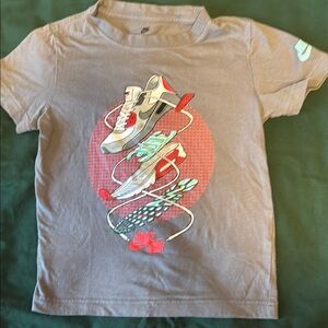 Nike Gray Short Sleeve Tee with Sneaker Graphic
